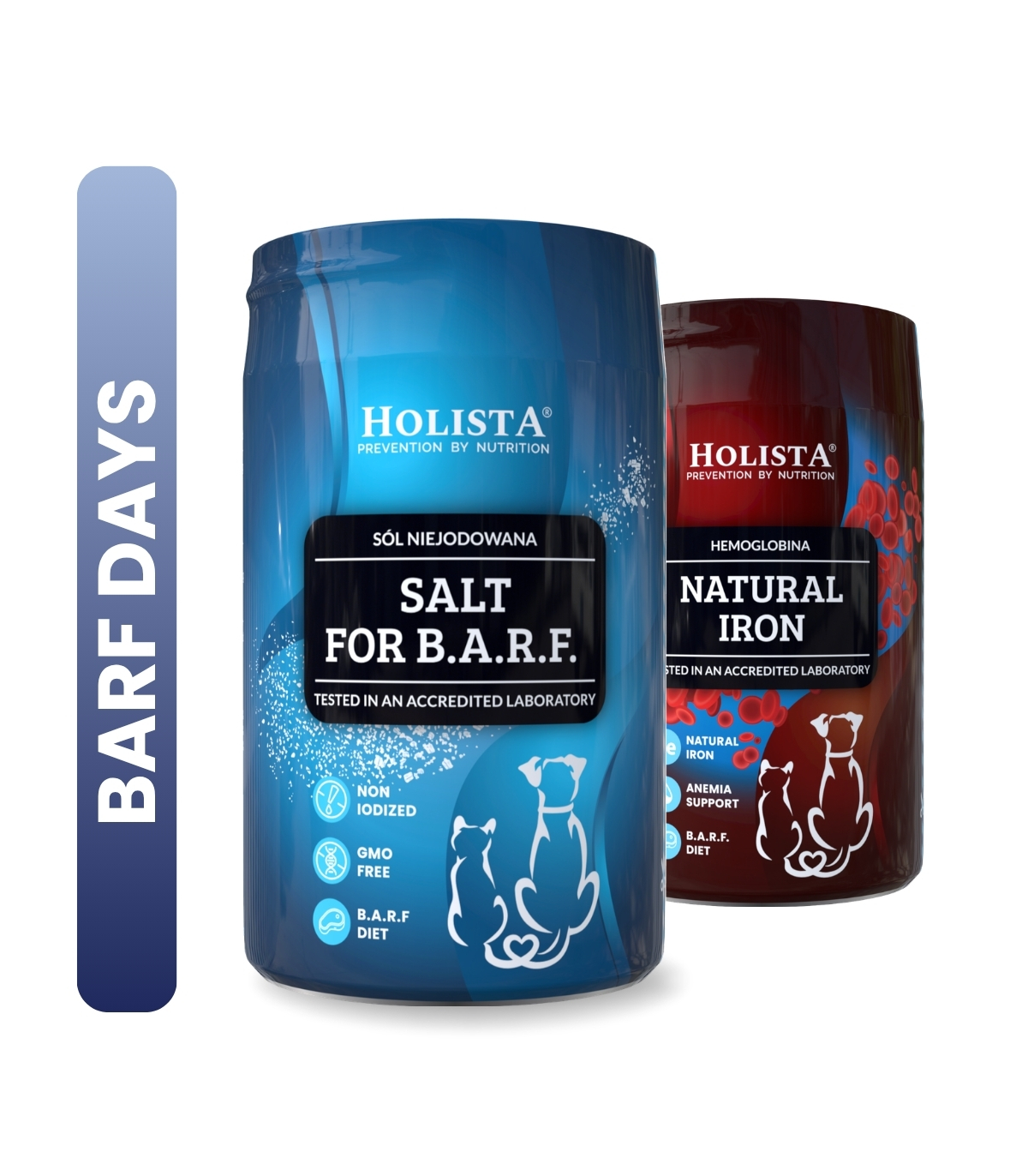 Sól do diety BARF 400g + Naturalne żelazo dla psa i kota 180g 40% TANIEJ