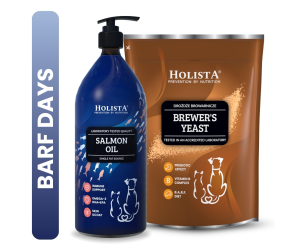 Drożdże browarnicze XXL 50% TANIEJ + Olej z łososia 1000ml