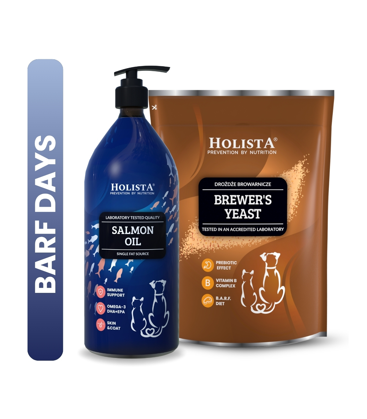 Drożdże browarnicze XXL 50% TANIEJ + Olej z łososia 1000ml