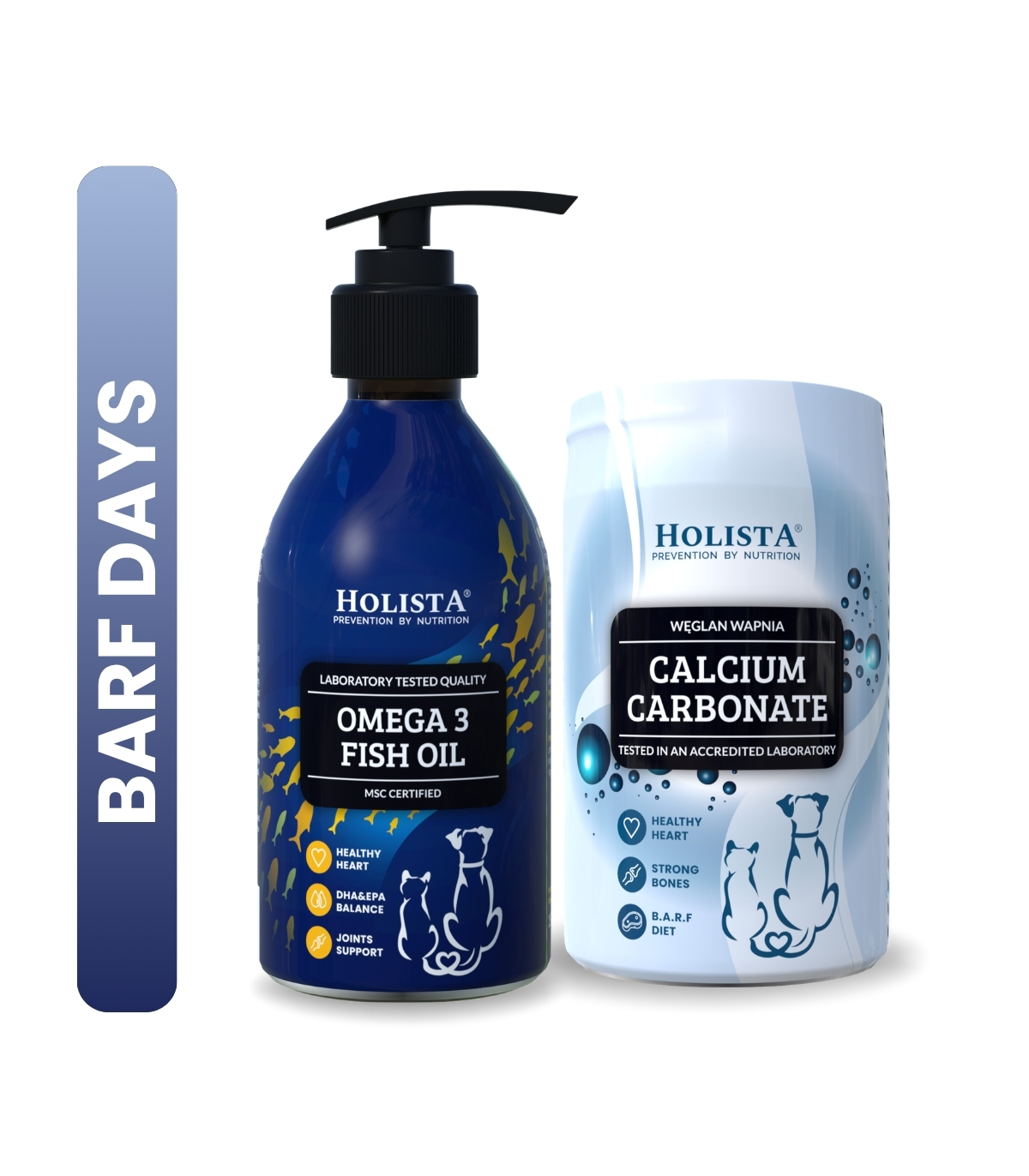 Węglan wapnia dla psa i kota 250g + Olej Omega3 250ml 30% TANIEJ