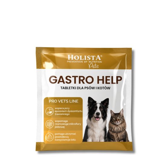 Gastro Help 1 tabletka - łagodzi dyskomfort trawienny psów i kotów