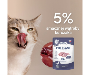 Karma mokra kurczak z bażantem dla kota 100g - Baltica Nutraceutic