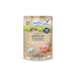Karma mokra mono królik dla kota 100g - Baltica Smaki Regionów
